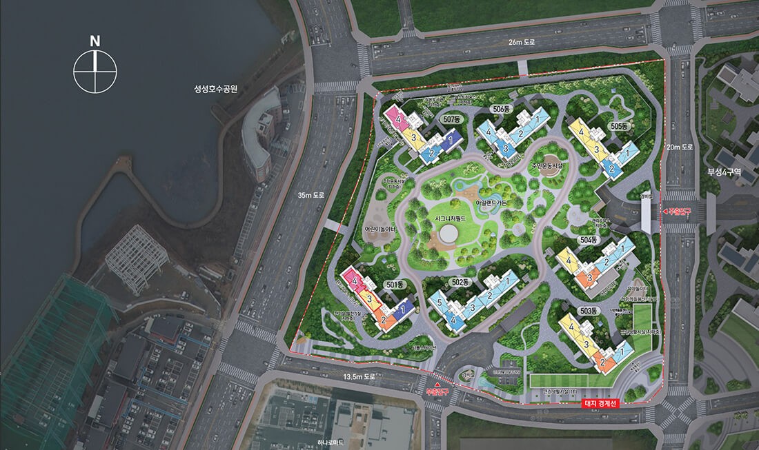 천안 아이파크시티 5단지 단지배치도 썸네일